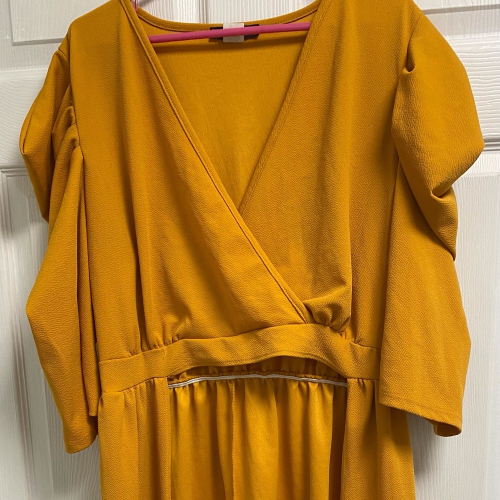 Mustard Yellow High Low Longline Top